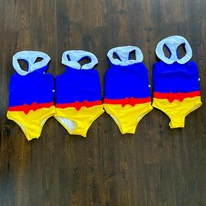 Snow White inspired swimsuits. New. Great quality lycra from Brazil.